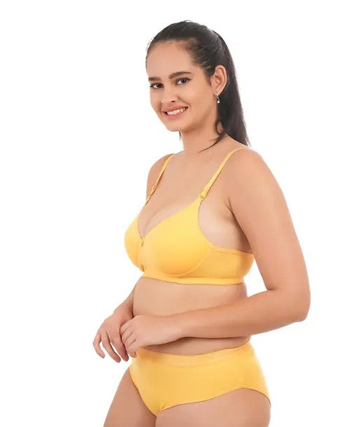 Cotton Bra Panty Set for Women and Girls Combo Pack of 3