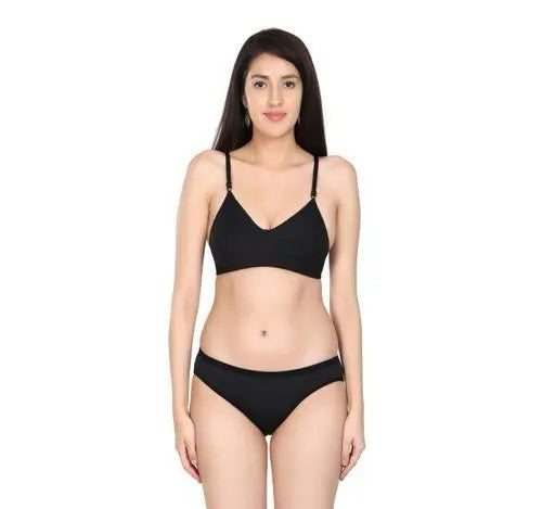 Best Solid Women BRA Panty Sets Pack of 4