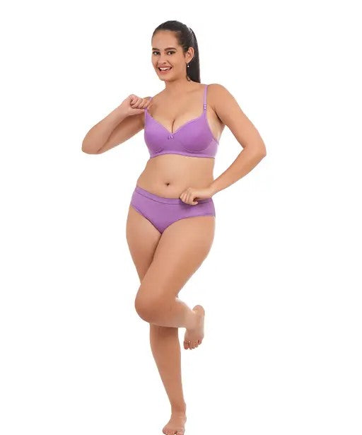 Cotton Bra Panty Set for Women and Girls Combo Pack of 3