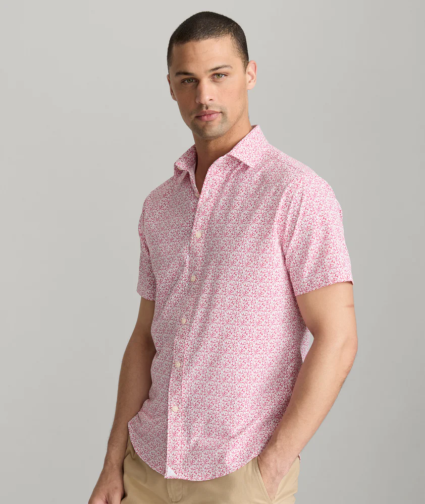 Cotton Short-Sleeve Shirt Pink