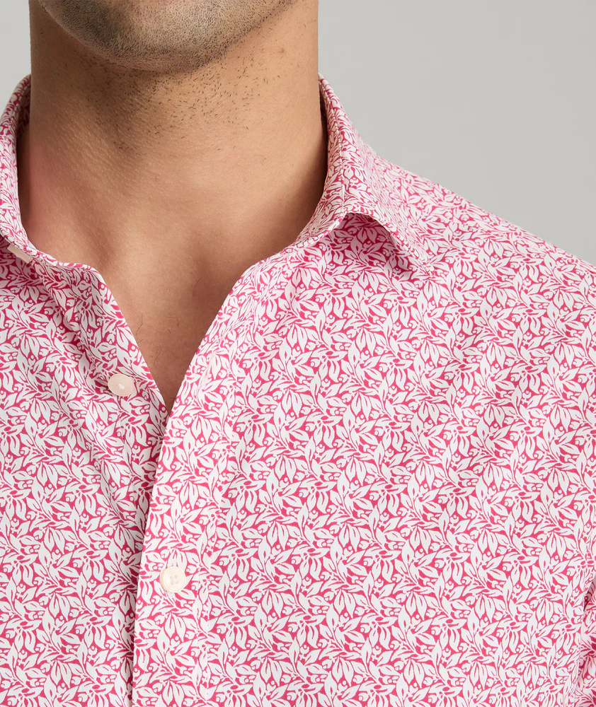 Cotton Short-Sleeve Shirt Pink