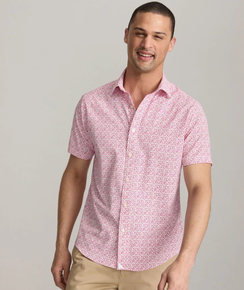 Cotton Short-Sleeve Shirt Pink