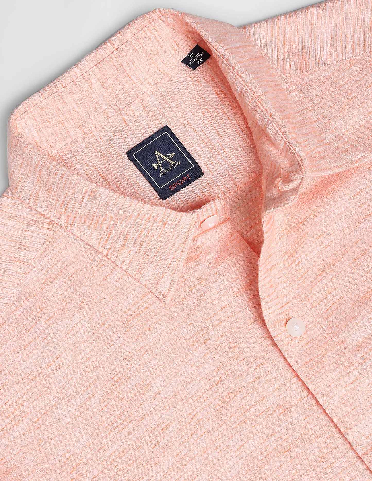 Heathered Slim Fit Casual Shirt