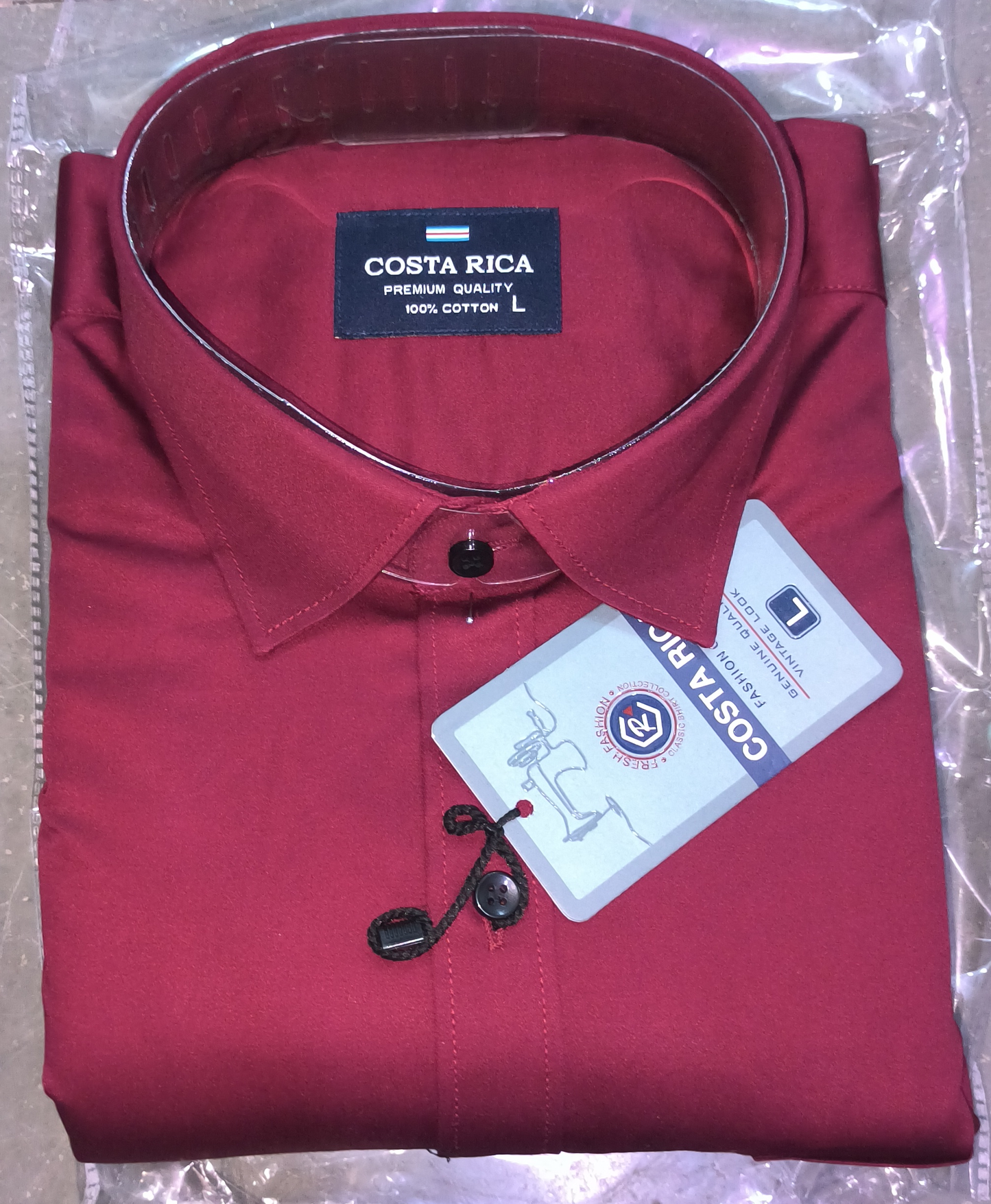 Mens Slim Fit Maroon Formal Shirt