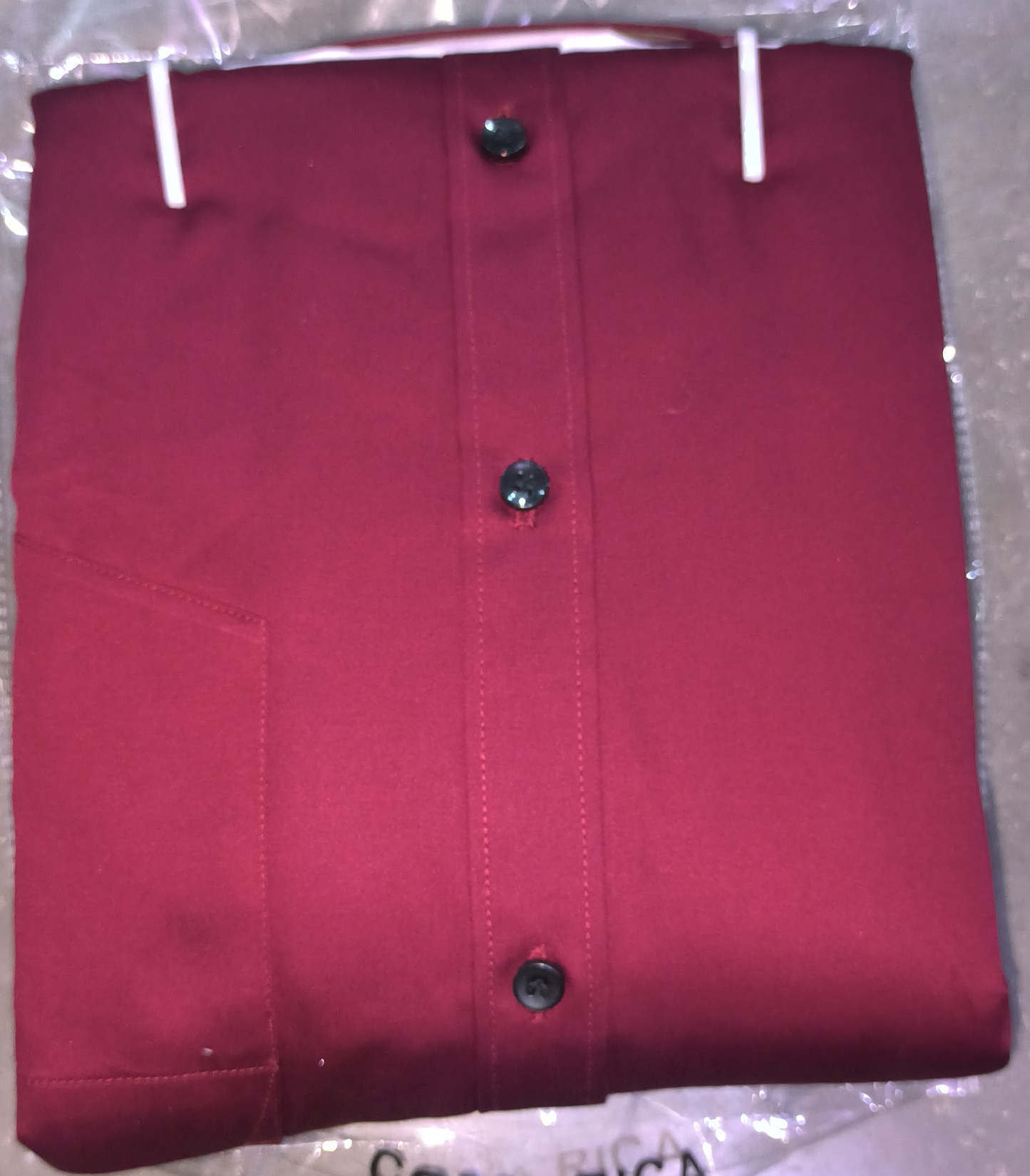 Mens Slim Fit Maroon Formal Shirt