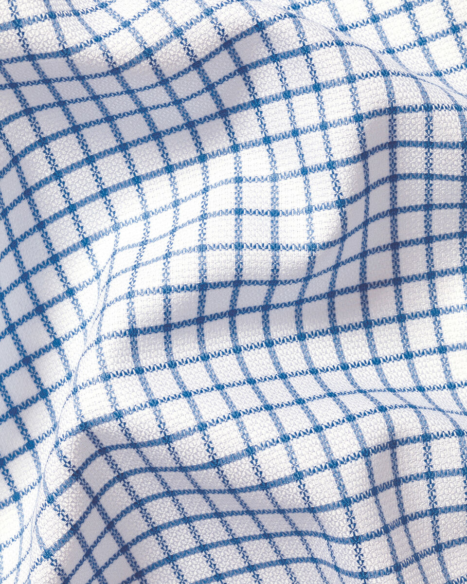 Non-Iron Ocean Blue Check Shirt