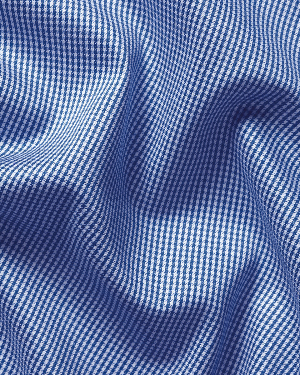 Non-Iron Puppytooth Royal Blue Shirt