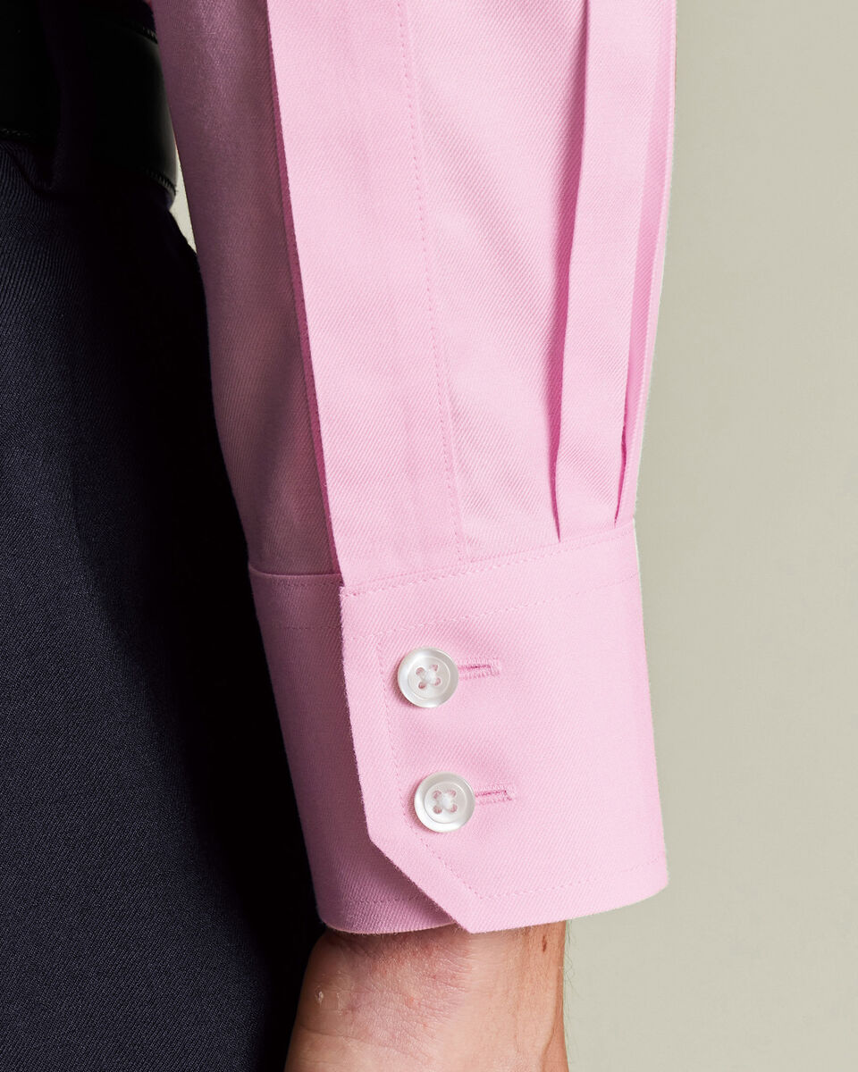 Non-Iron Twill Pink Shirt