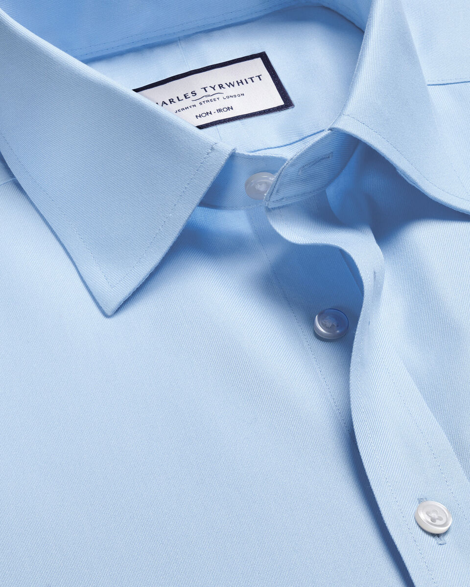 Non-Iron Twill Sky Blue Shirt
