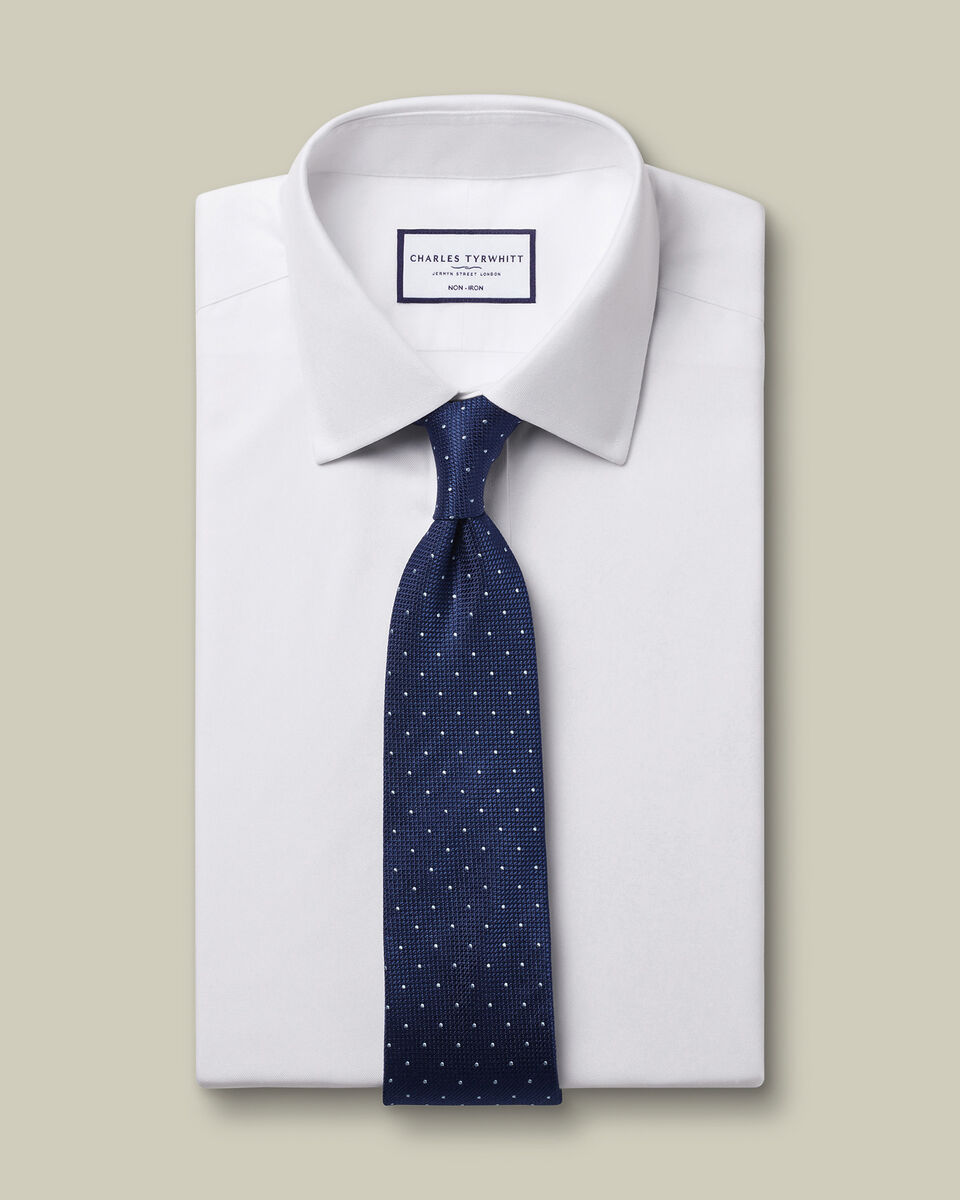 Non-Iron Twill White Shirt