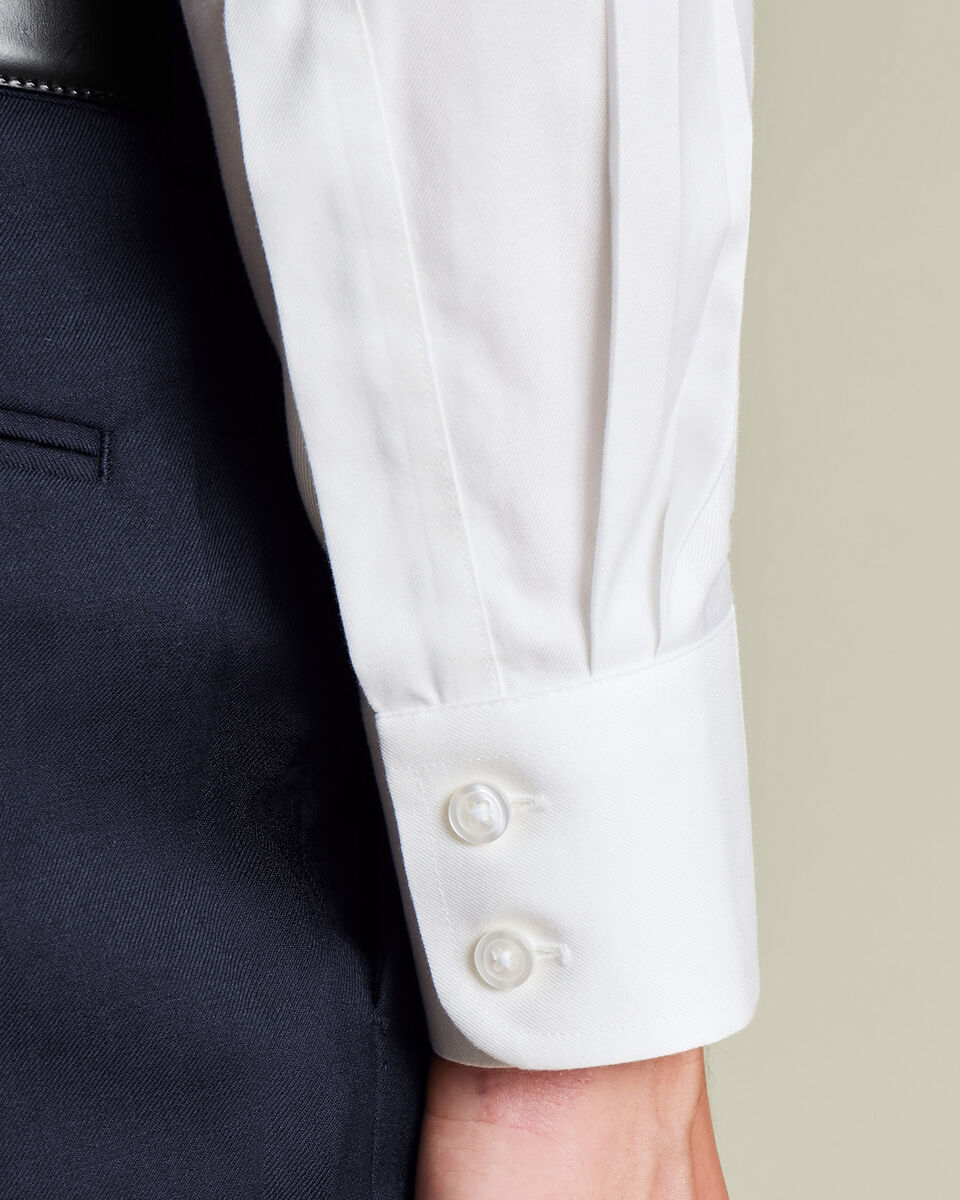 Non-Iron Twill White Shirt