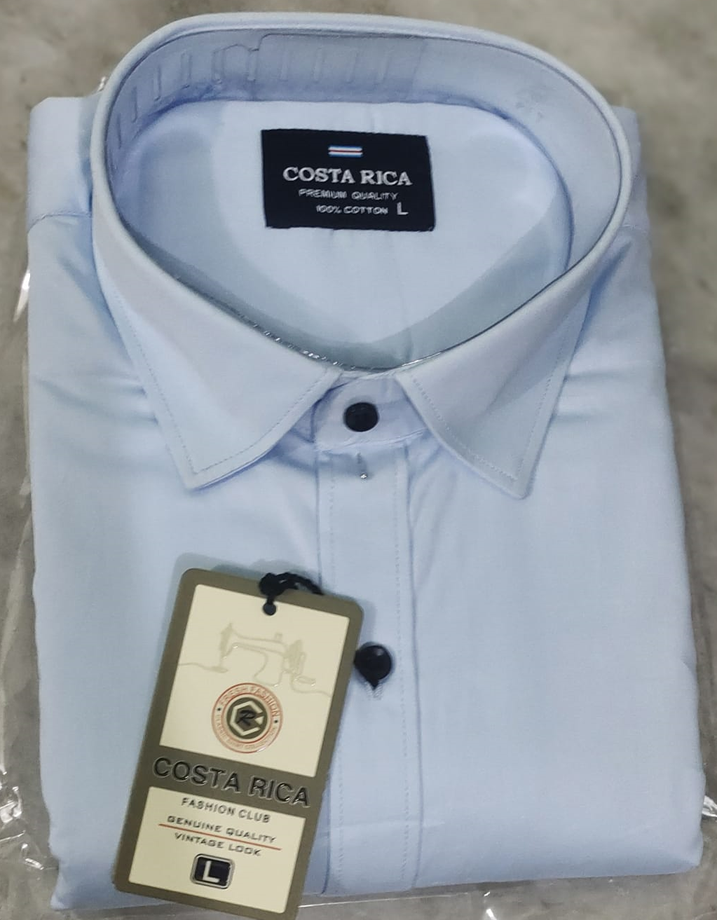 Mens Slim Fit Sky-Blue Formal Shirt