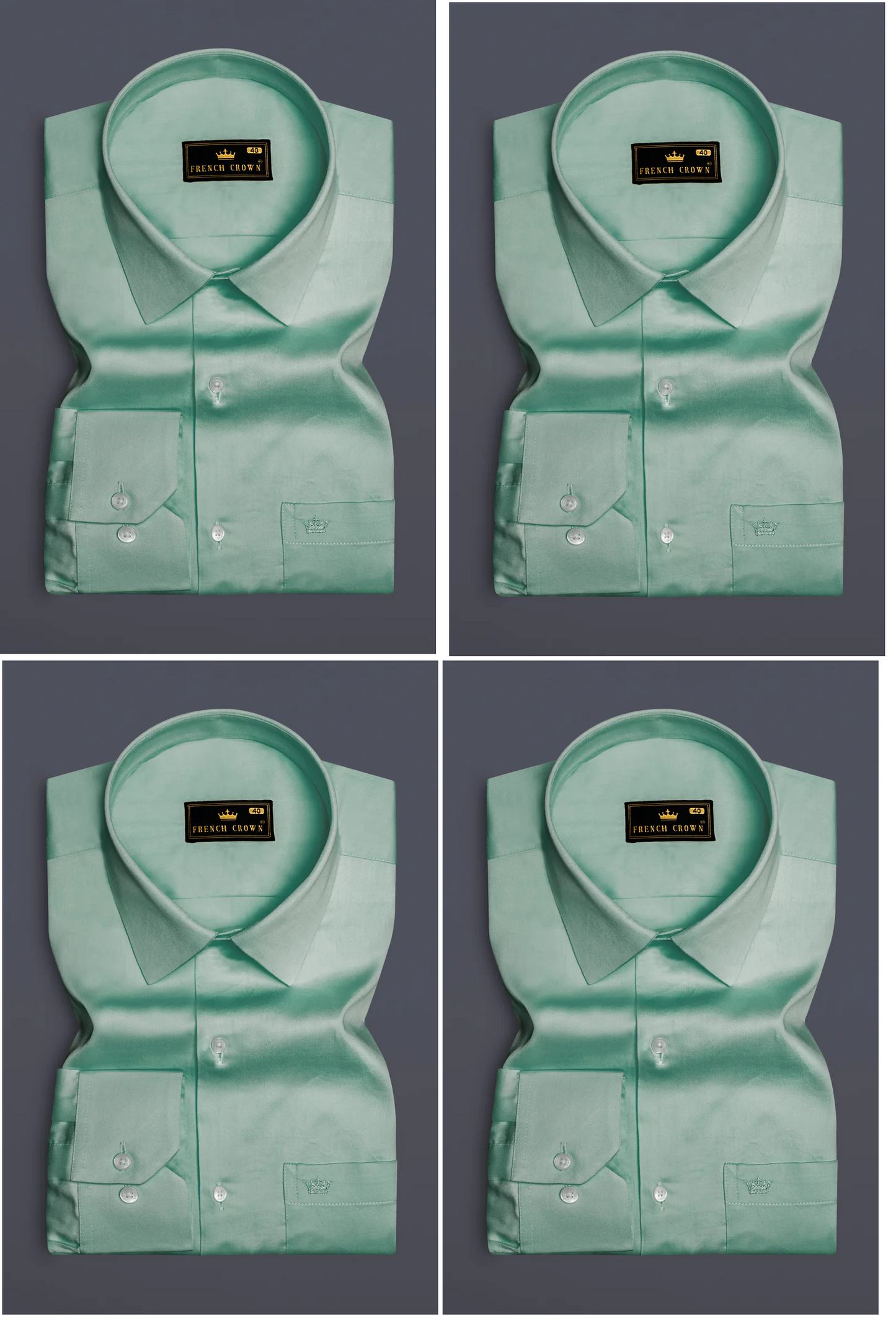 Solid Green Cotton Shirt
