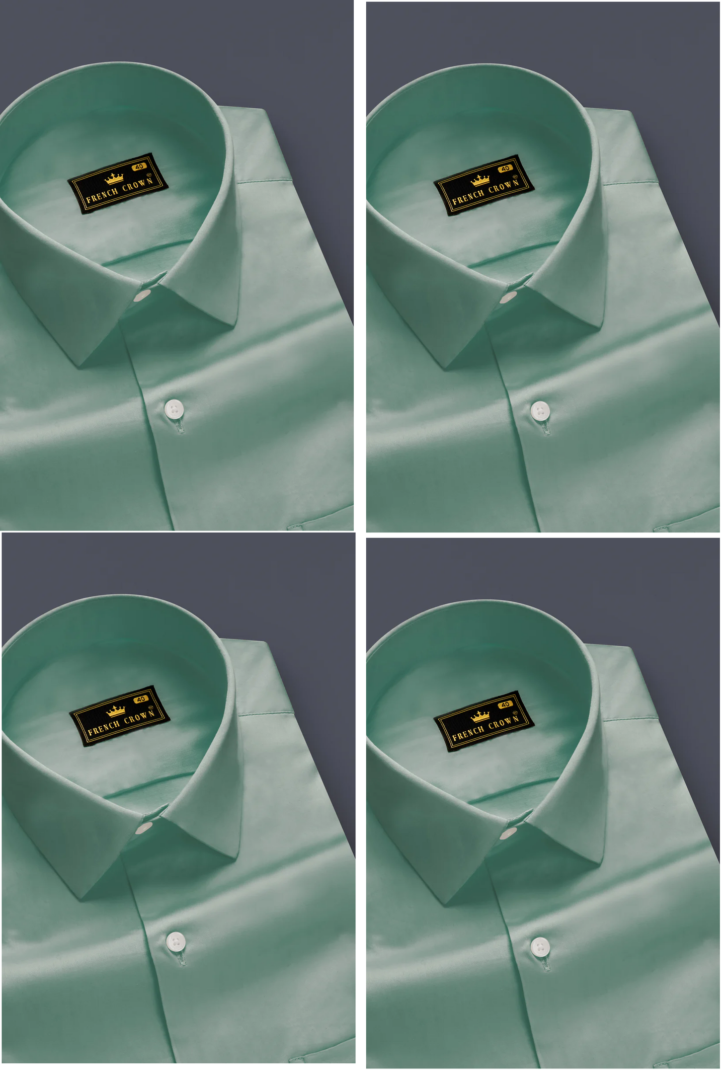 Solid Green Cotton Shirt