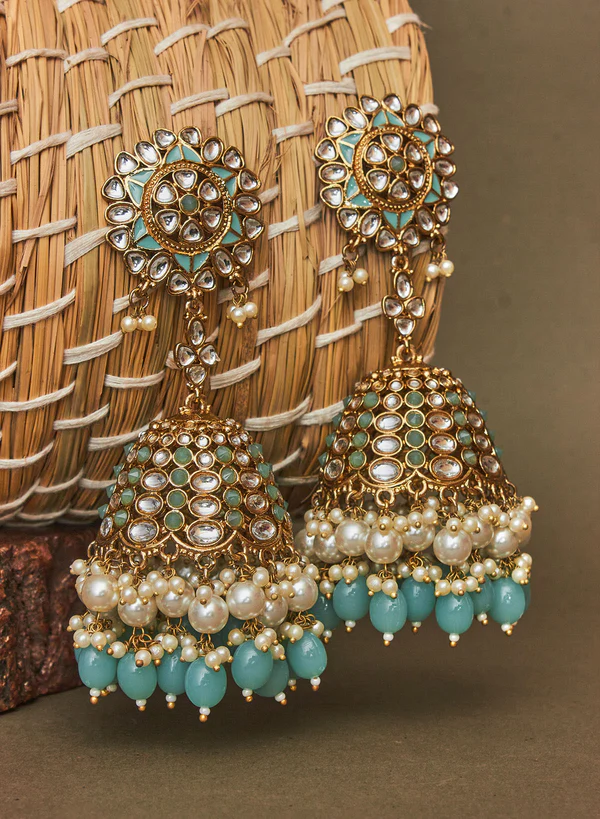 Swaleha Stone Jhumka (Wedding Collection)