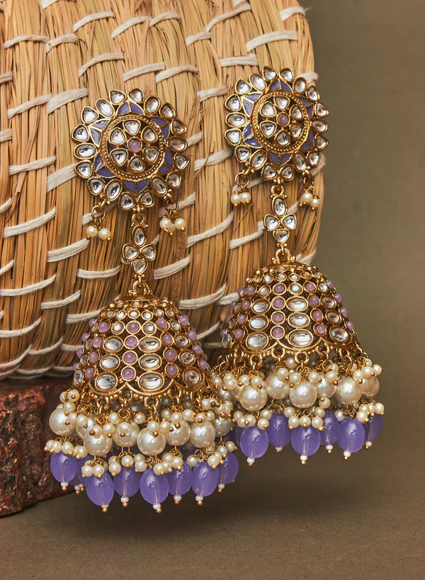Swaleha Stone Jhumka (Wedding Collection)