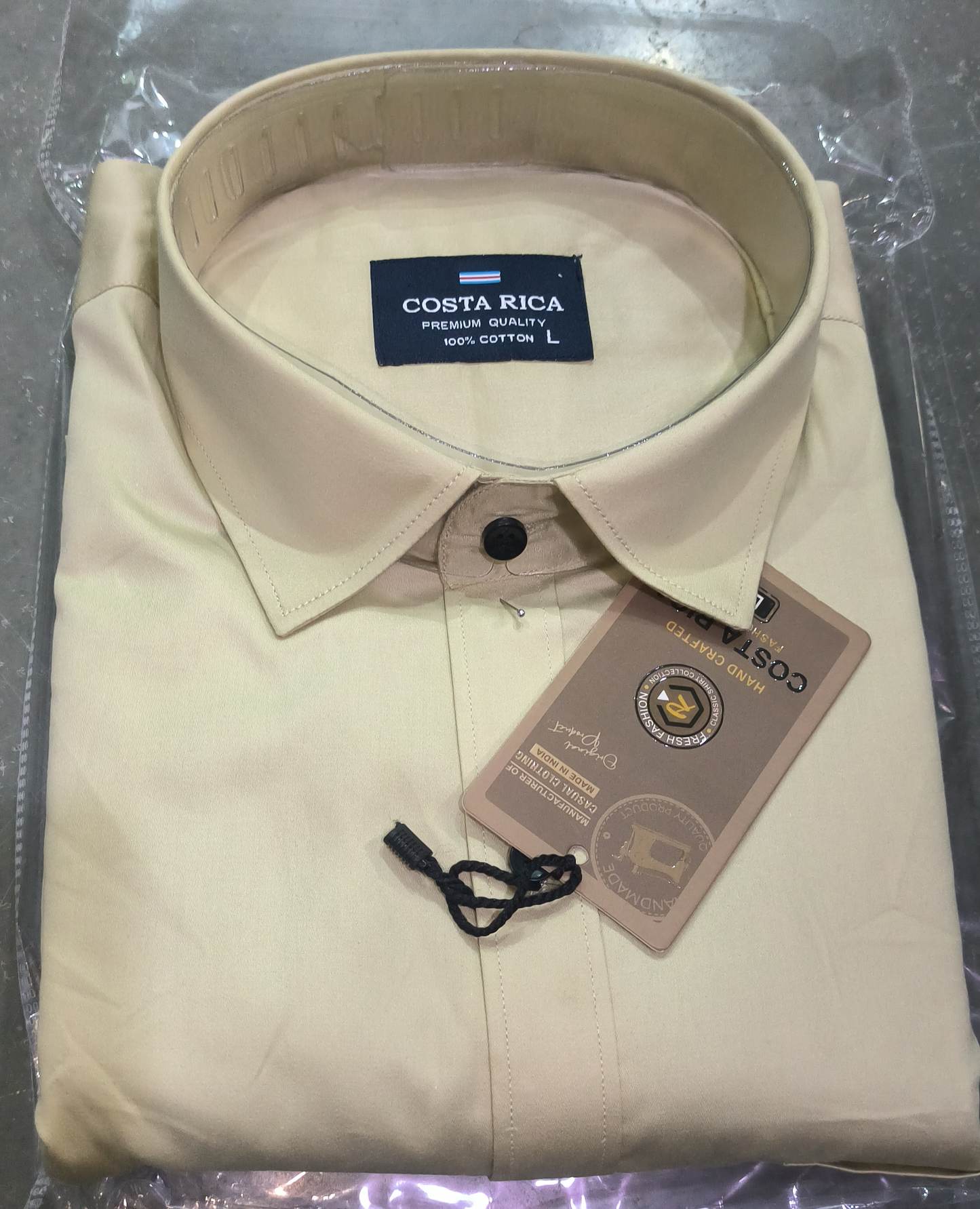 Light Yellow Men Formal Shirt
