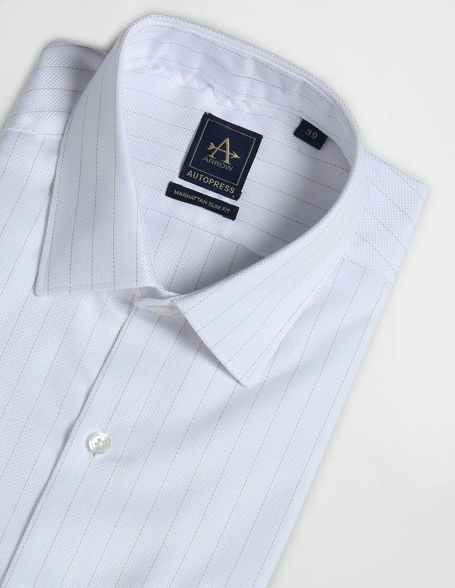 Vertical Stripe Auto Press Shirt