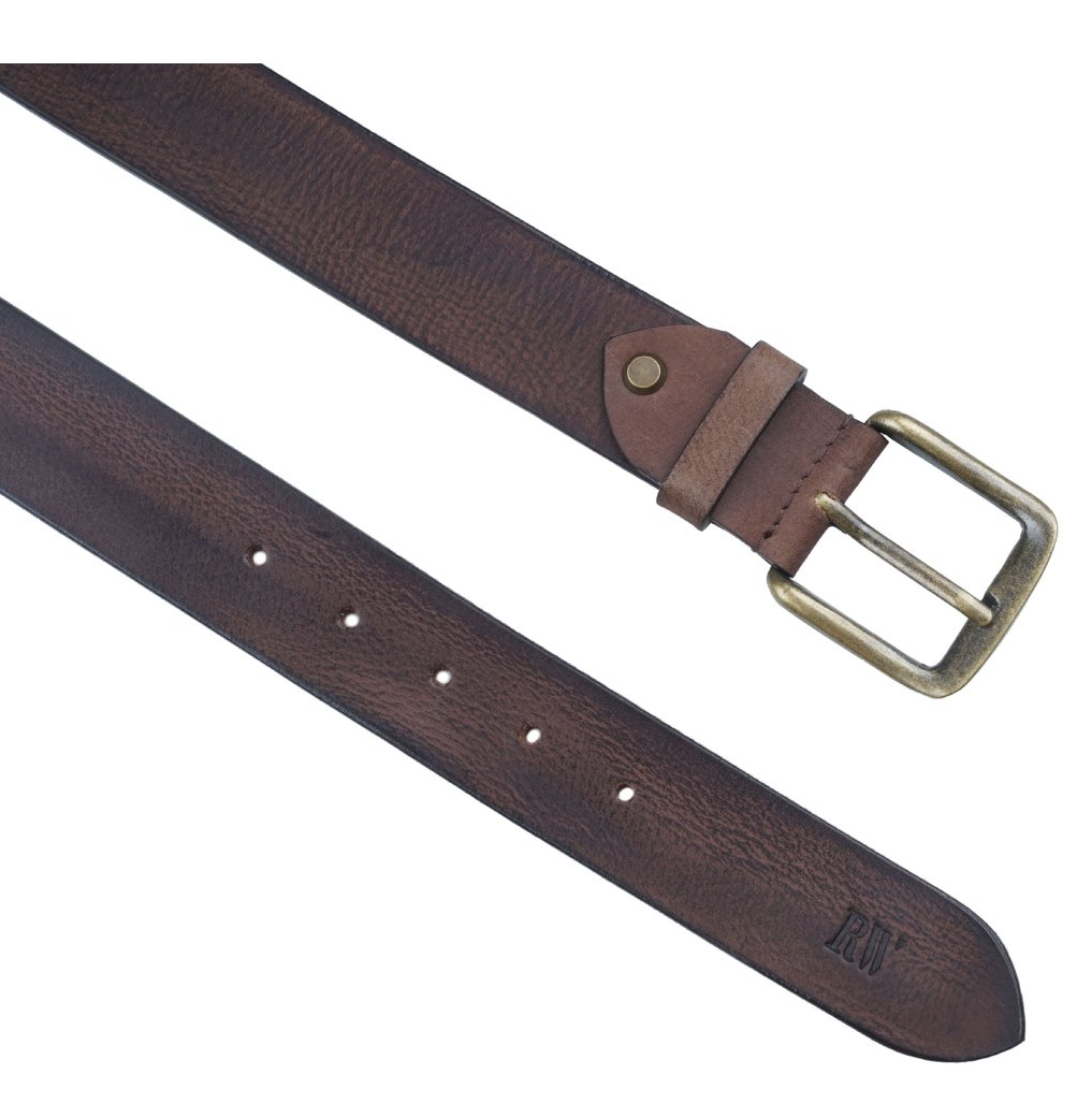 Vintage Brown Pin Buckle Antique Leather Belt