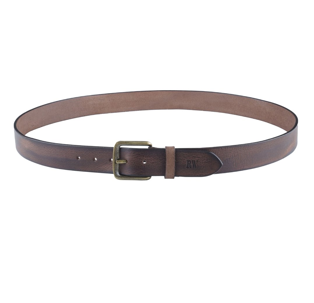 Vintage Brown Pin Buckle Antique Leather Belt