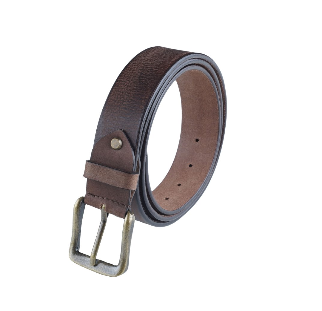 Vintage Brown Pin Buckle Antique Leather Belt
