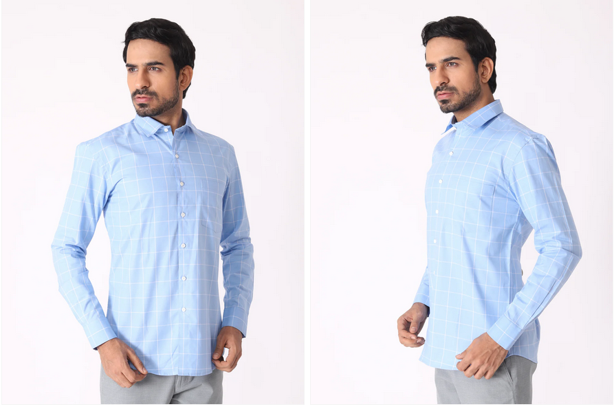 Self-Checked Shirt for Men