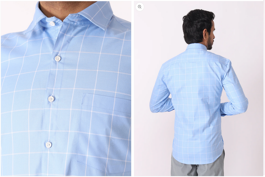 Self-Checked Shirt for Men