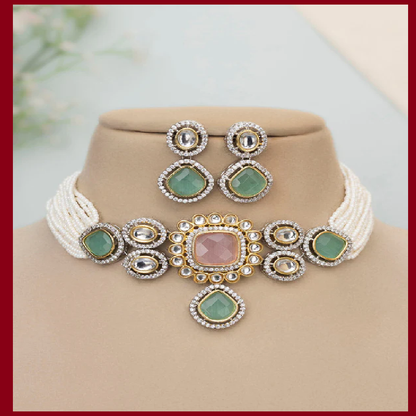 Bhavitha Polki Choker Set