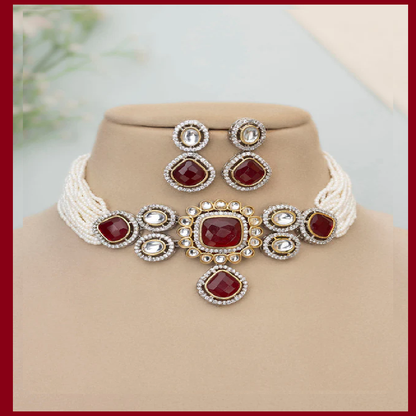 Bhavitha Polki Choker Set
