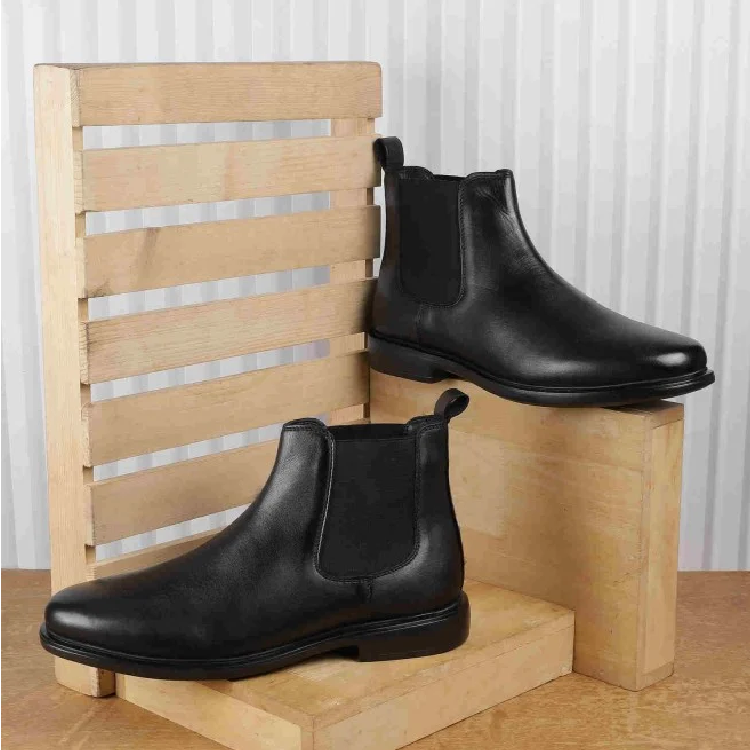 Black Formal Slip-Ons for Men