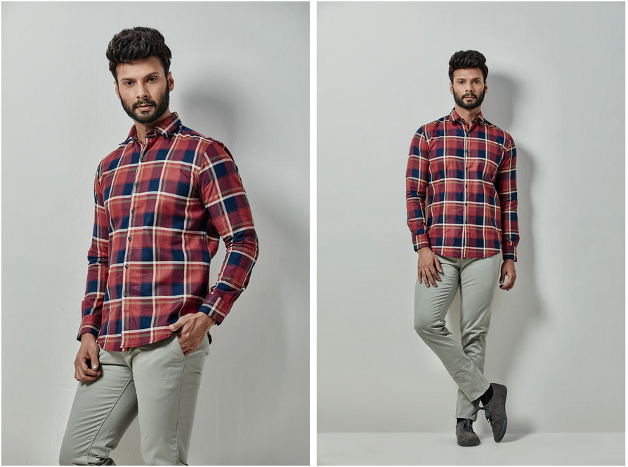 Checkered Casual Shirt for Men