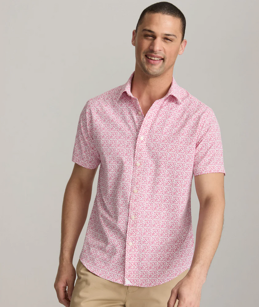 Cotton Short-Sleeve Shirt Pink