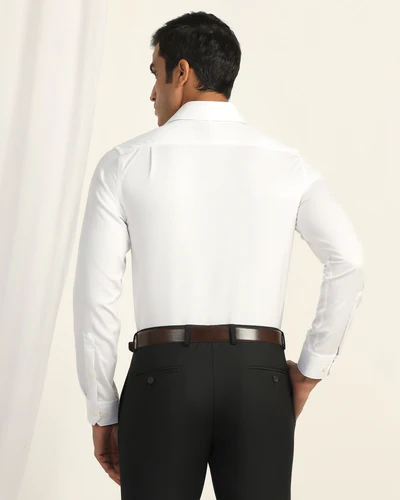 Formal White Solid Shirt