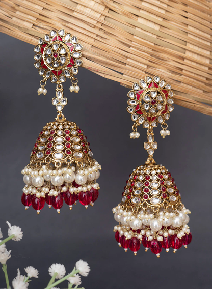 Swaleha Stone Jhumka (Wedding Collection)