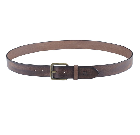 Vintage Brown Pin Buckle Antique Leather Belt