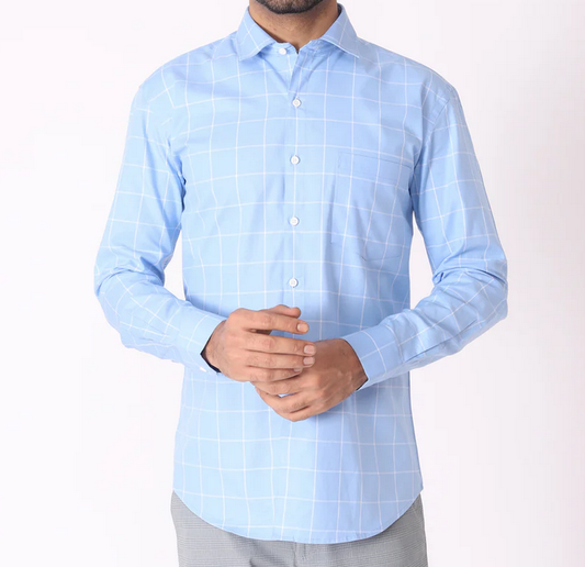 Self-Checked Shirt for Men